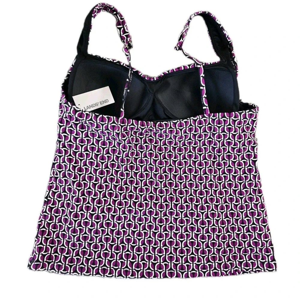 Lands' End Women's Geometric Print tankini Size 18W New With Tags (300)